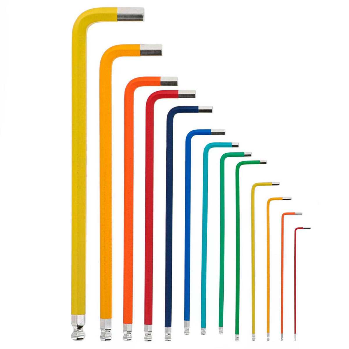 Color-Coded Ball End Hex L Key Set Inch D494539