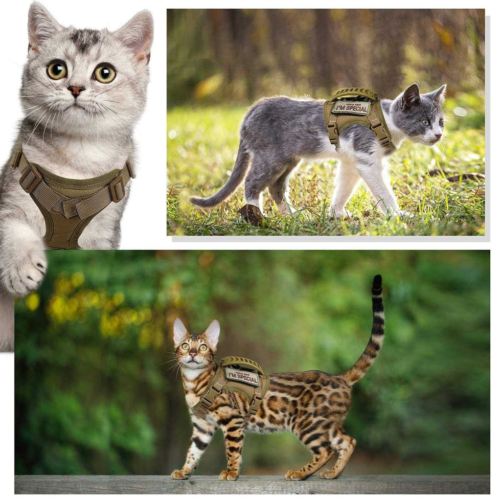 Tactical Cat Harness Soft Mesh Adjustable Pet Vest Harness M93835