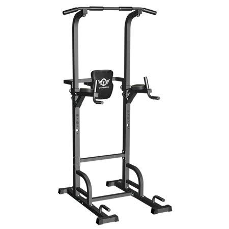 Power Tower Dip Station Pull Up Bar, 400 lbs Y455703