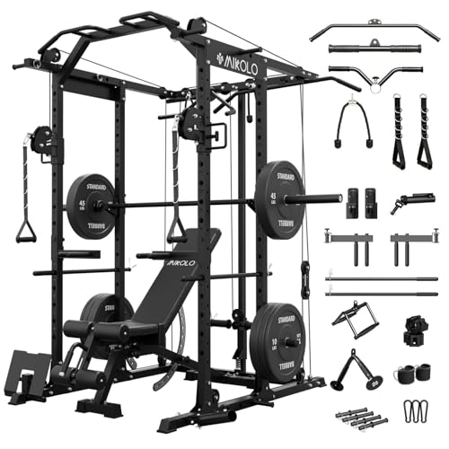 Power Cage with Cable Crossover System for Home Gym E9847