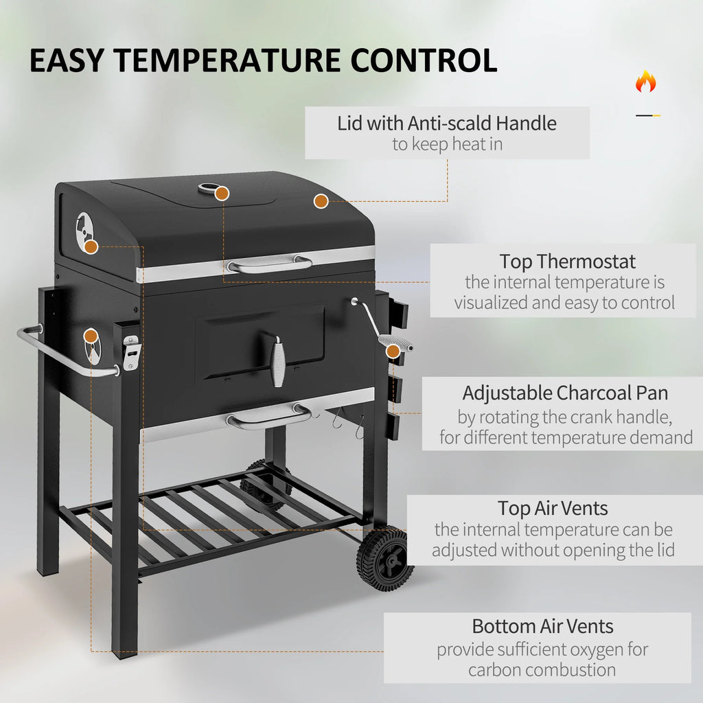 Black Charcoal BBQ Grill R207