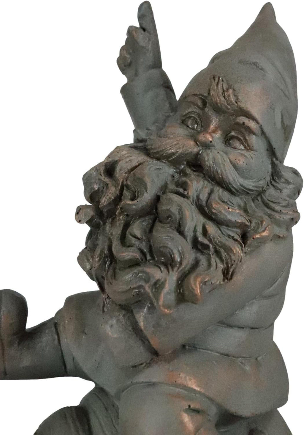 Mr Gnome Sitting On Wild Rodeo Giant Tortoise Figurine D366