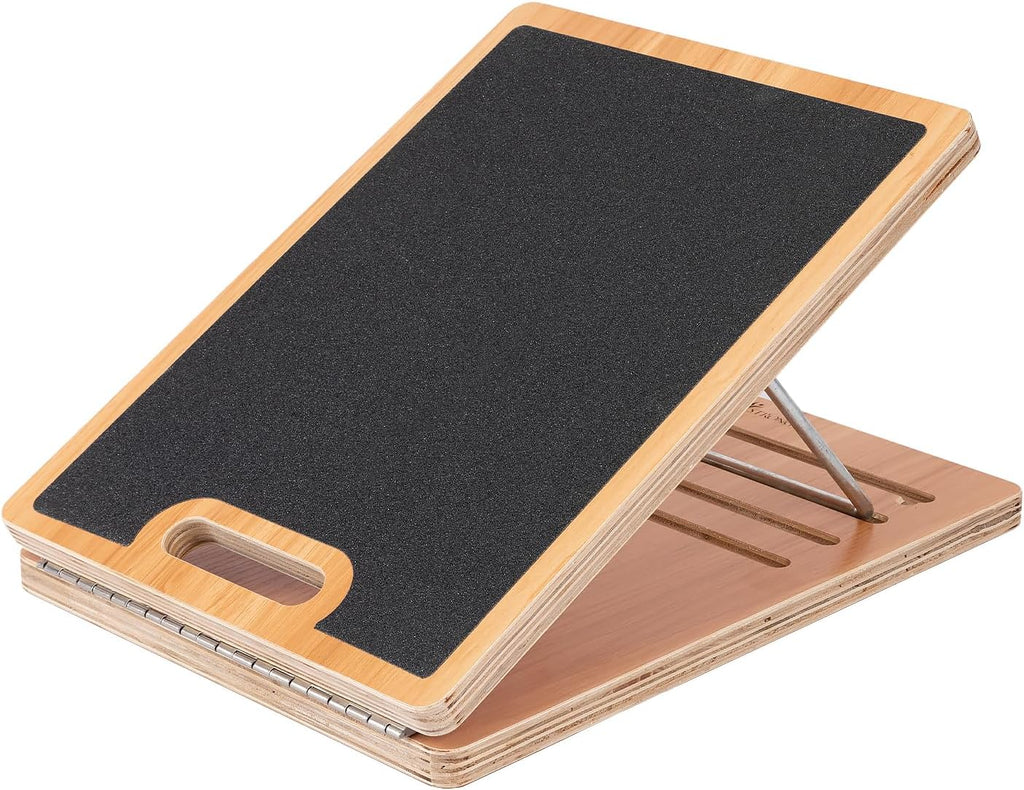 Portable Wooden Slant Board with Non-Slip Surface, 4 Angle Settings T2581