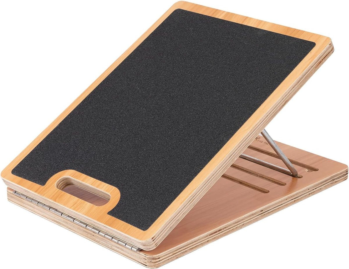 Portable Wooden Slant Board with Non-Slip Surface, 4 Angle Settings T2581