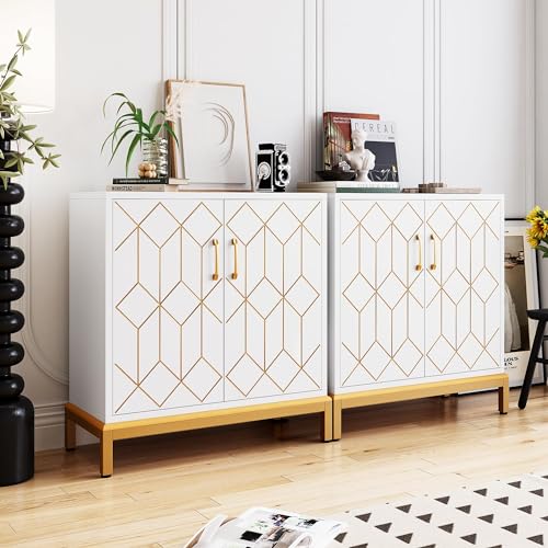 White Buffet Cabinet with Storage H506663