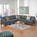 7 Piece Fabric Sectional Sofa U254