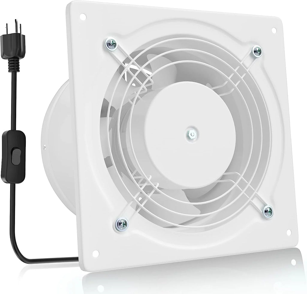 White 6 Inch Wall Mount Exhaust Fan O413