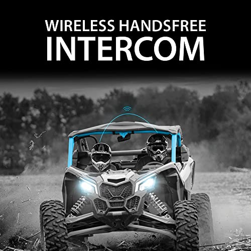 Black Motorcycle Bluetooth Communication System Headset Intercom I66138