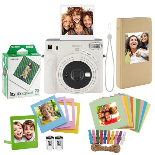 Terracotta Orange Instant Camera with 20 Square Film H450