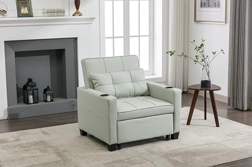 Blue Tech Cloth 3-in-1 Convertible Pull Out Couch Z81310