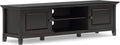 72 inch Solid Wood Media Stand, Hickory Brown R99664