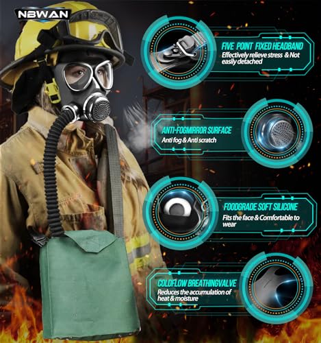Full Face Gas Mask Respirator with 40mm Activated Carbon Filter W492915