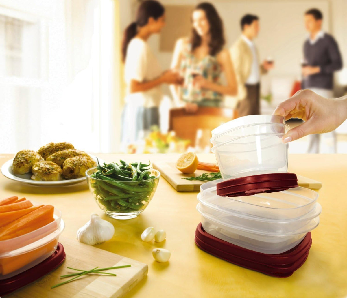42 Piece Red Food Storage Containers J143774