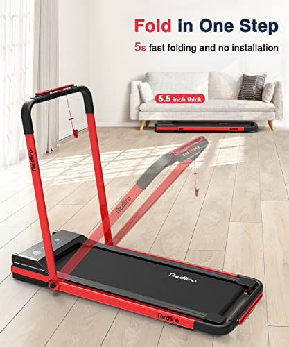 Under Desk Treadmill, 2 in 1 Motorized Portable Foldable Walking Pad with Remote Control B556