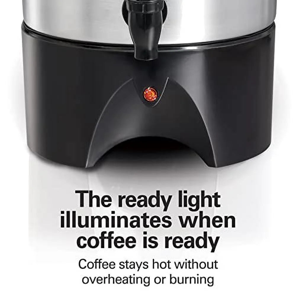 Silver 45 Cup Coffee Urn and Hot Beverage Dispenser O87601
