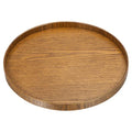 Brown 8 Inch Round Wood Serving Tray V94380