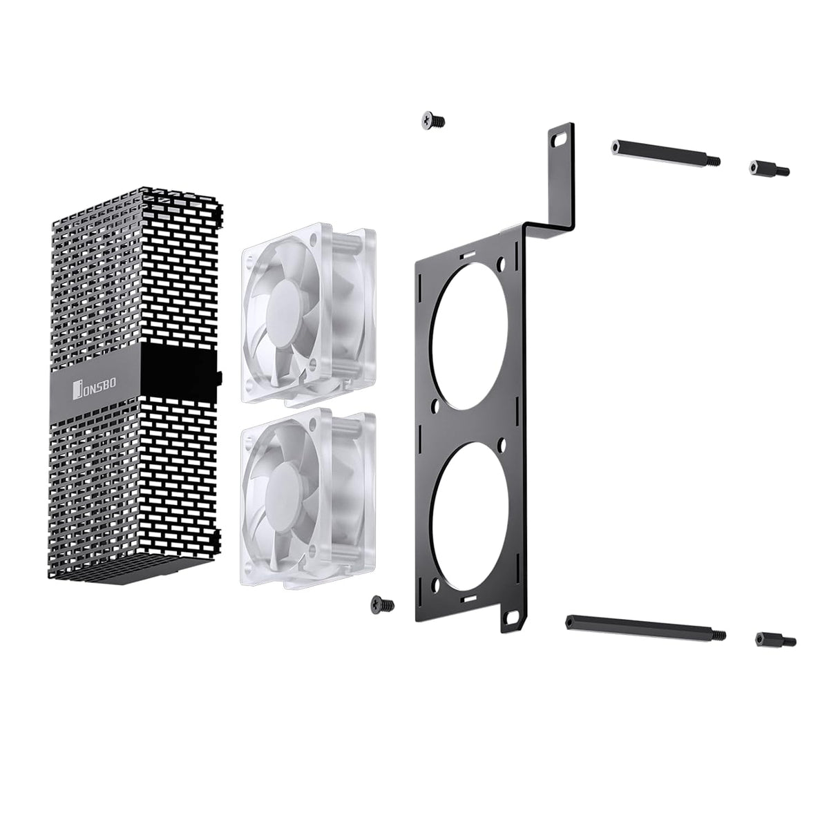 Black Desktop Memory Cooler with Dual Fans A777