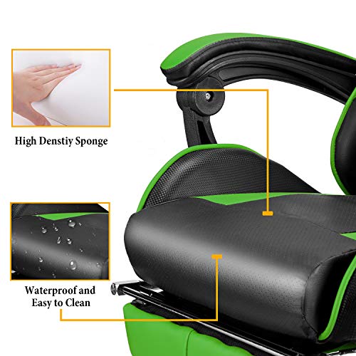 White Gaming Chair with Footrest Z578905