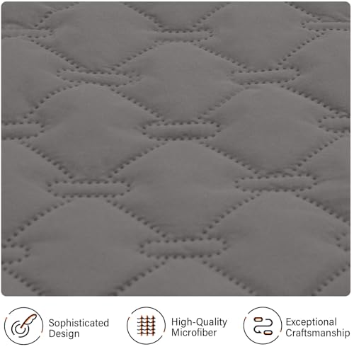 Oversized Sofa Slipcover Dark Grey Light Grey V224