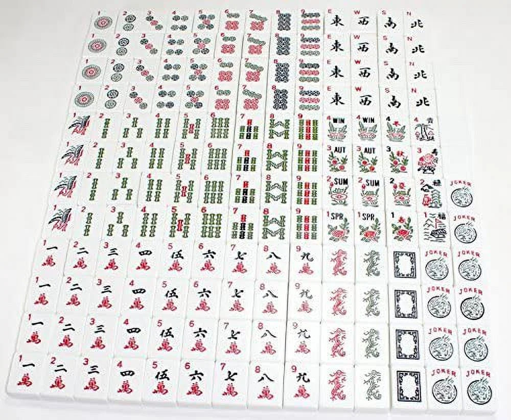 Burgundy Red Mah Jong Set 166 Tiles S338