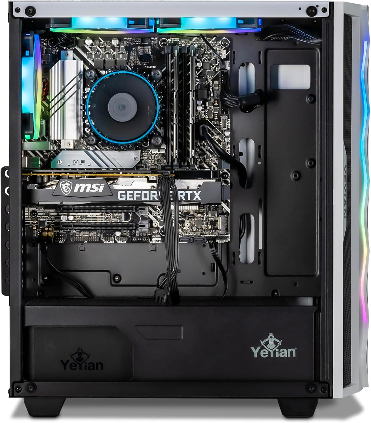 GeForce RTX 4060 Gaming PC, AMD Ryzen 5 7500F, 16GB DDR5 5600, 1TB NVMe SSD, Win 11 Home Prebuilt PC J542814