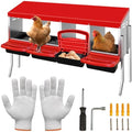 4 Compartment Heavy Duty Chicken Nesting Boxes with Perch O8754