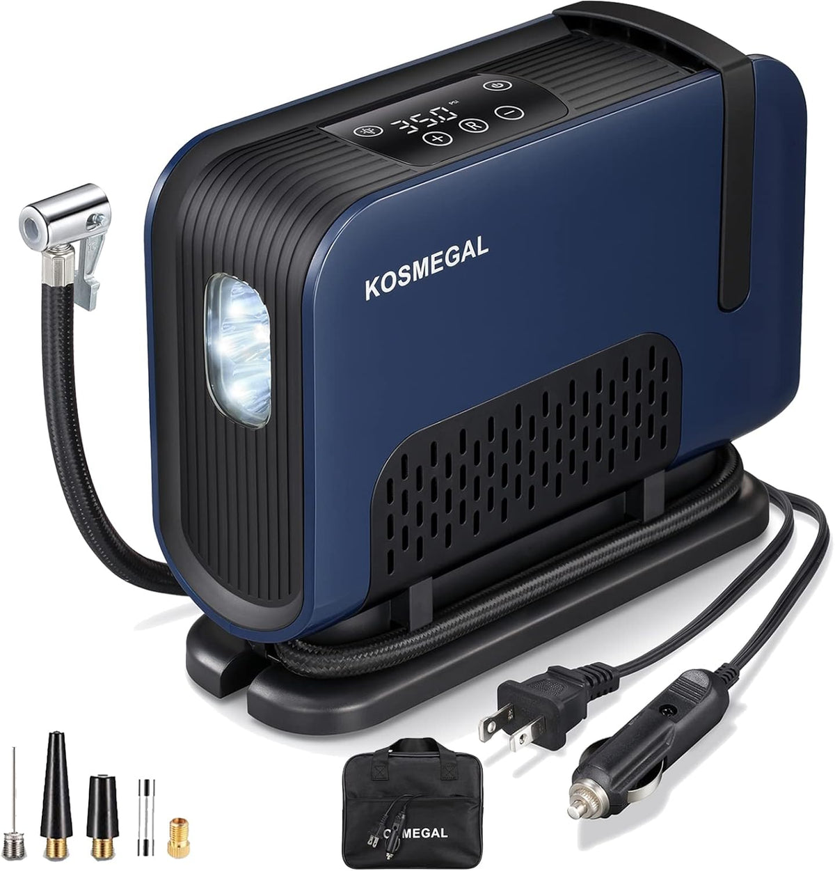 Blue Portable Tire Inflator Air Compressor with Digital Pressure Gauge M94432