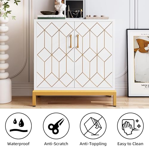 White Buffet Cabinet with Storage H506663