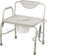 Heavy Duty Drop Arm Bariatric Commode with Arms and Bathroom Safety Frame C95799