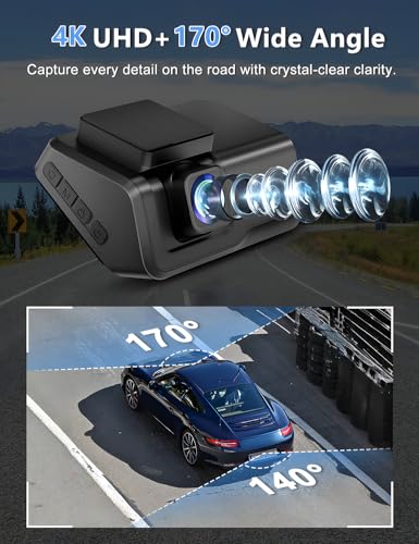 4K+1080P WiFi Dual Dash Cam with 3’’ IPS Screen and 64GB Card L5473