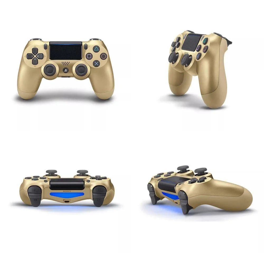 Gold Gaming Controller PS4 Console With Cleaning Kit Bundle B634