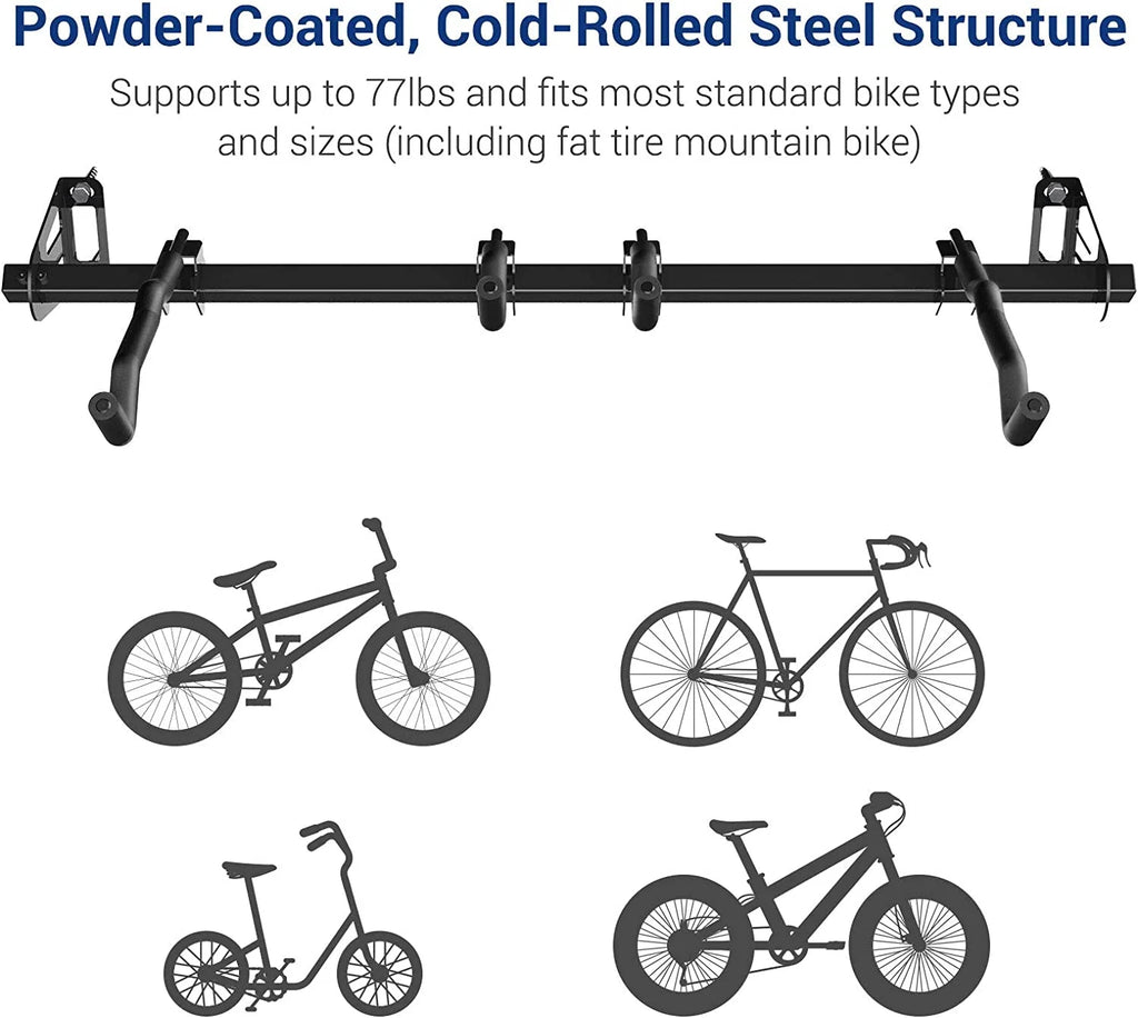 Heavy-Duty Wall Mount 6-Bike Storage Rack B2994