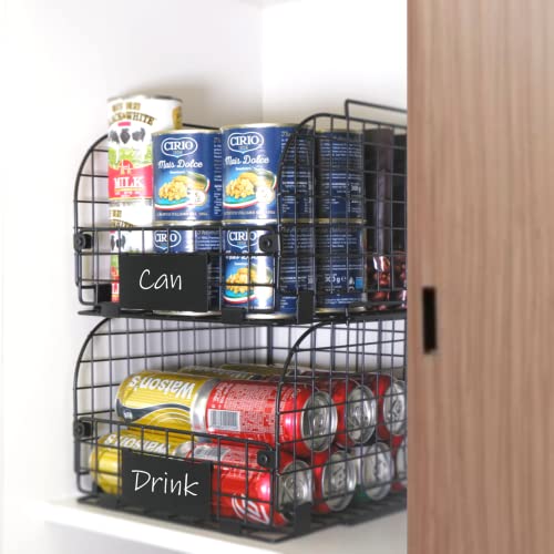 4 Pack 12"x10.4"x7.8" Black Metal Stackable Baskets B251