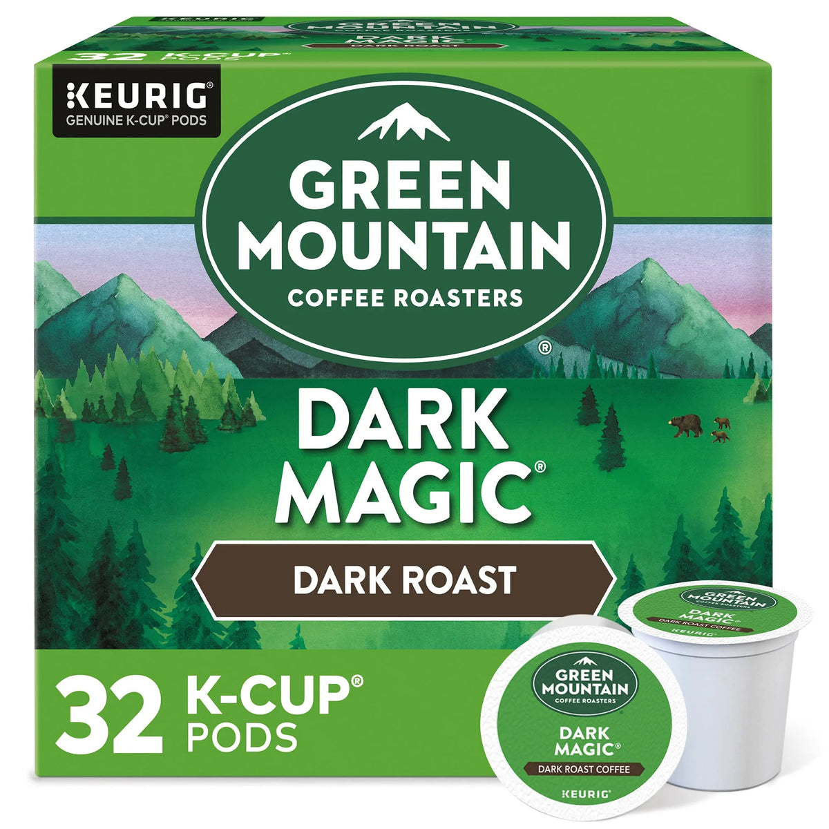 Dark Roast Coffee K-Cup Pods, 32 Count C973