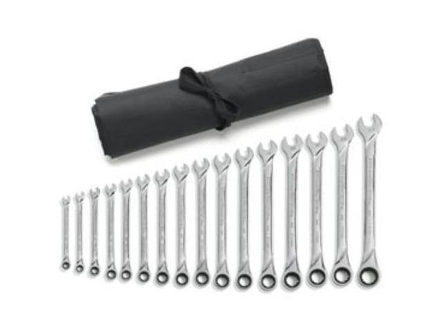 16 Piece Metric Ratcheting Combination Wrench Set E490