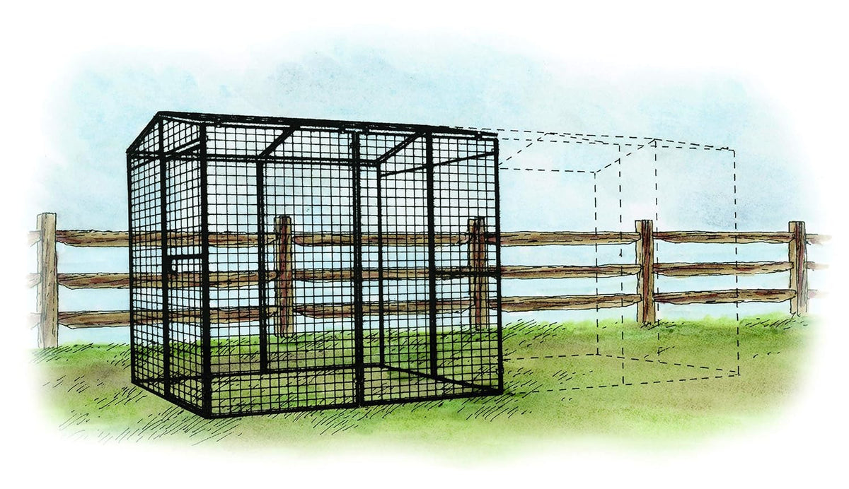 Black Metal Wire Chicken Cage V657