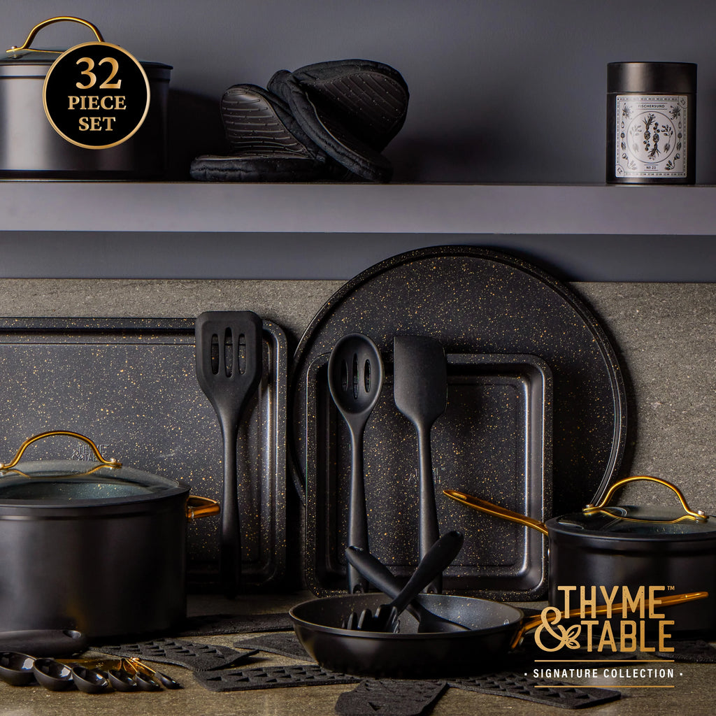 32-Piece Non-Stick Cookware & Bakeware Set, Black P589