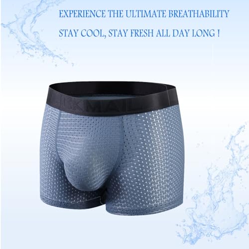Mens Mesh Shapewear Boxer Briefs with Butt Enhancing Pads O87889