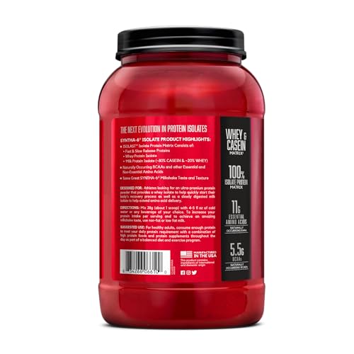 Strawberry Protein Powder with Whey Protein Isolate, Milk Protein Isolate, 24 Servings W76788