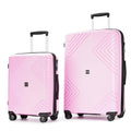 3 Piece Hardside Expandable Luggage Set with Wheels TSA Lock Light Pink X2796