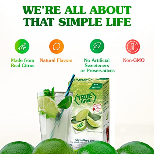 100 Packets Sugar Free Lime Water Flavoring Powder Packets W80073