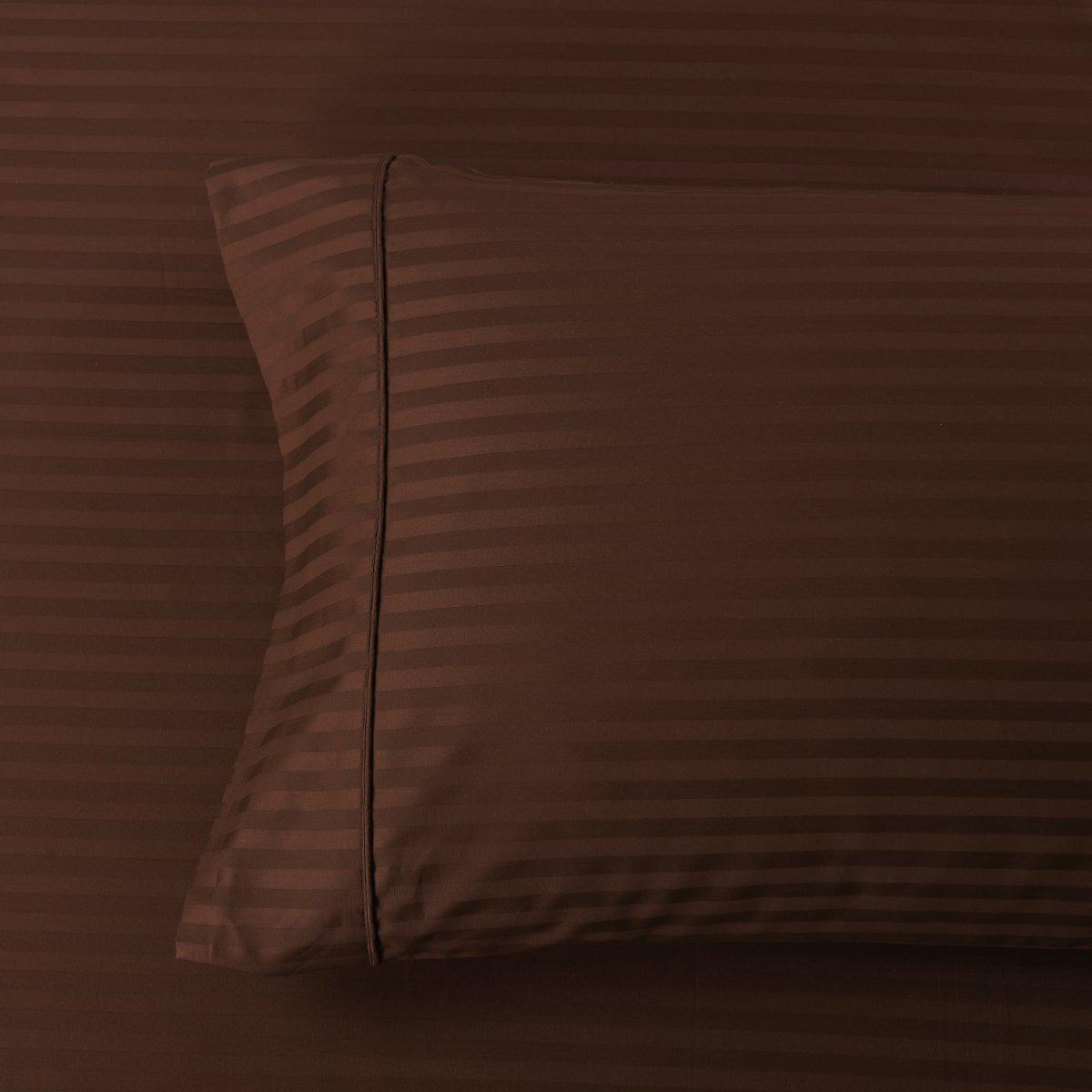 Damask Stripe 600 Thread Count Pillowcases (Pair)