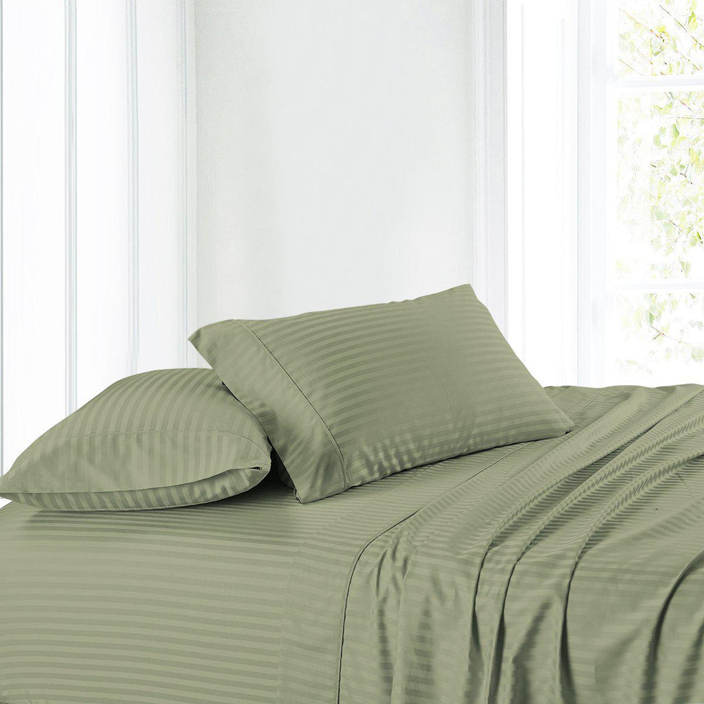 Attached Waterbed Sheet Set Stripe 300 Thread Count