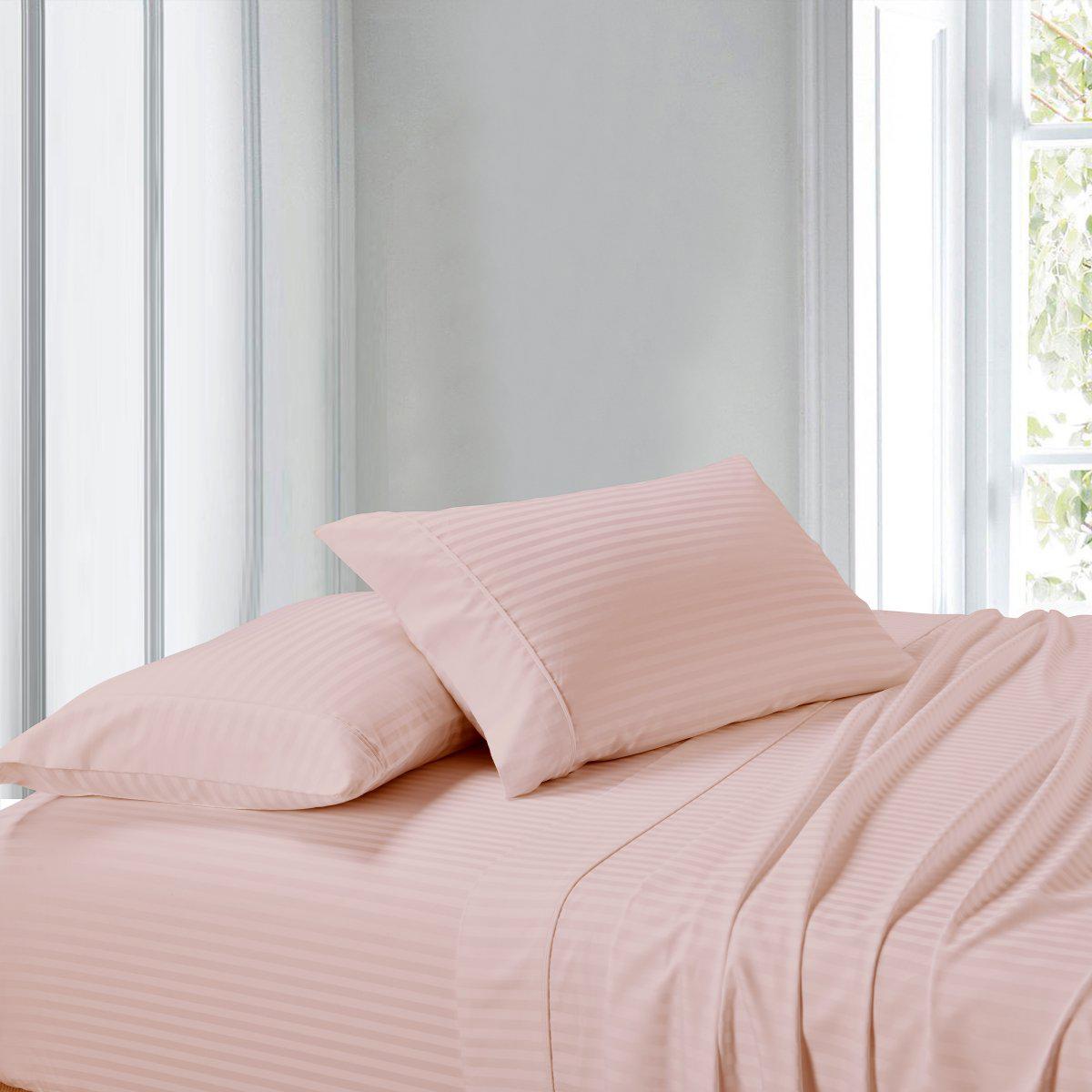 Attached Waterbed Sheet Set Stripe 300 Thread Count