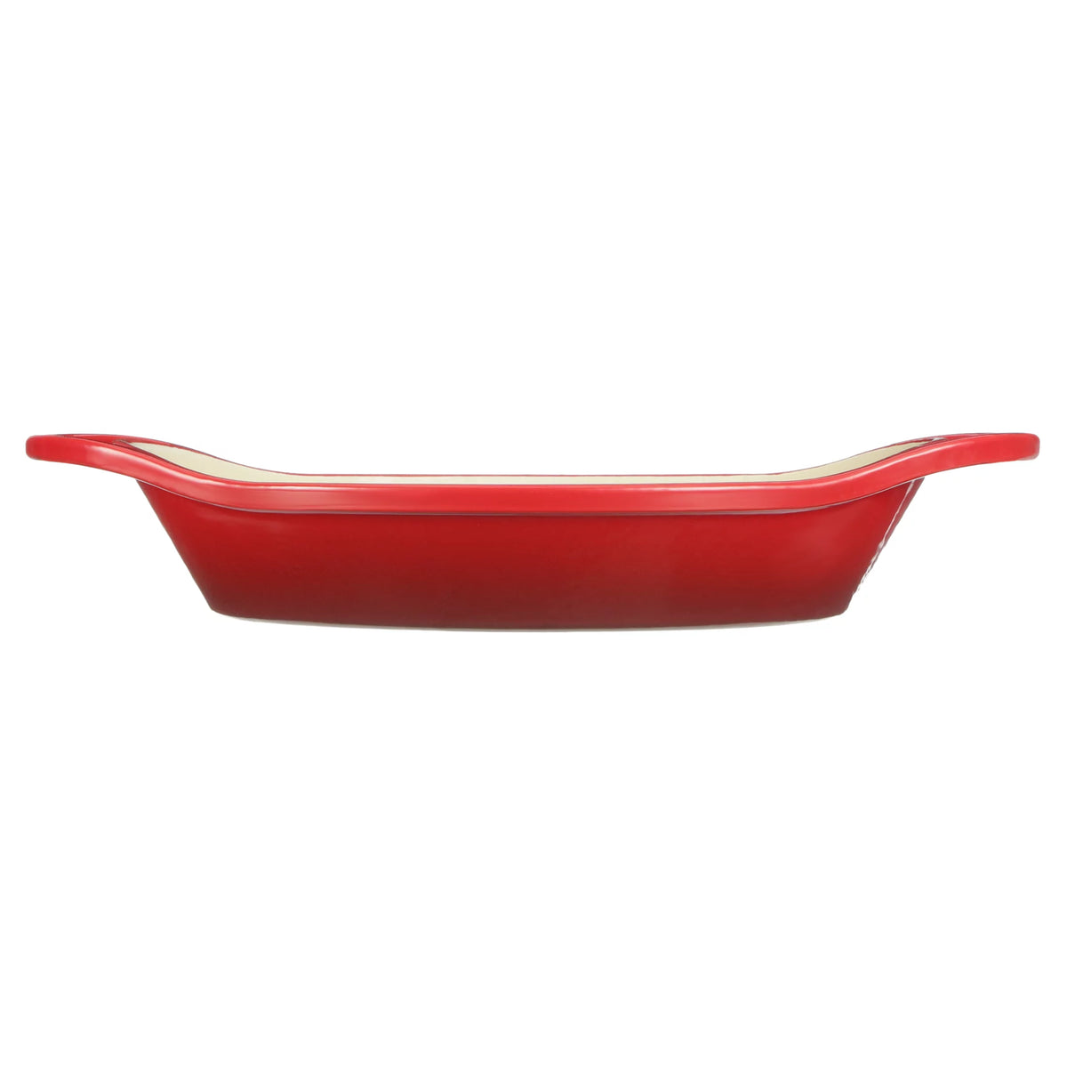 Red Enameled Cast Iron 2 Quart Oval Casserole C68493