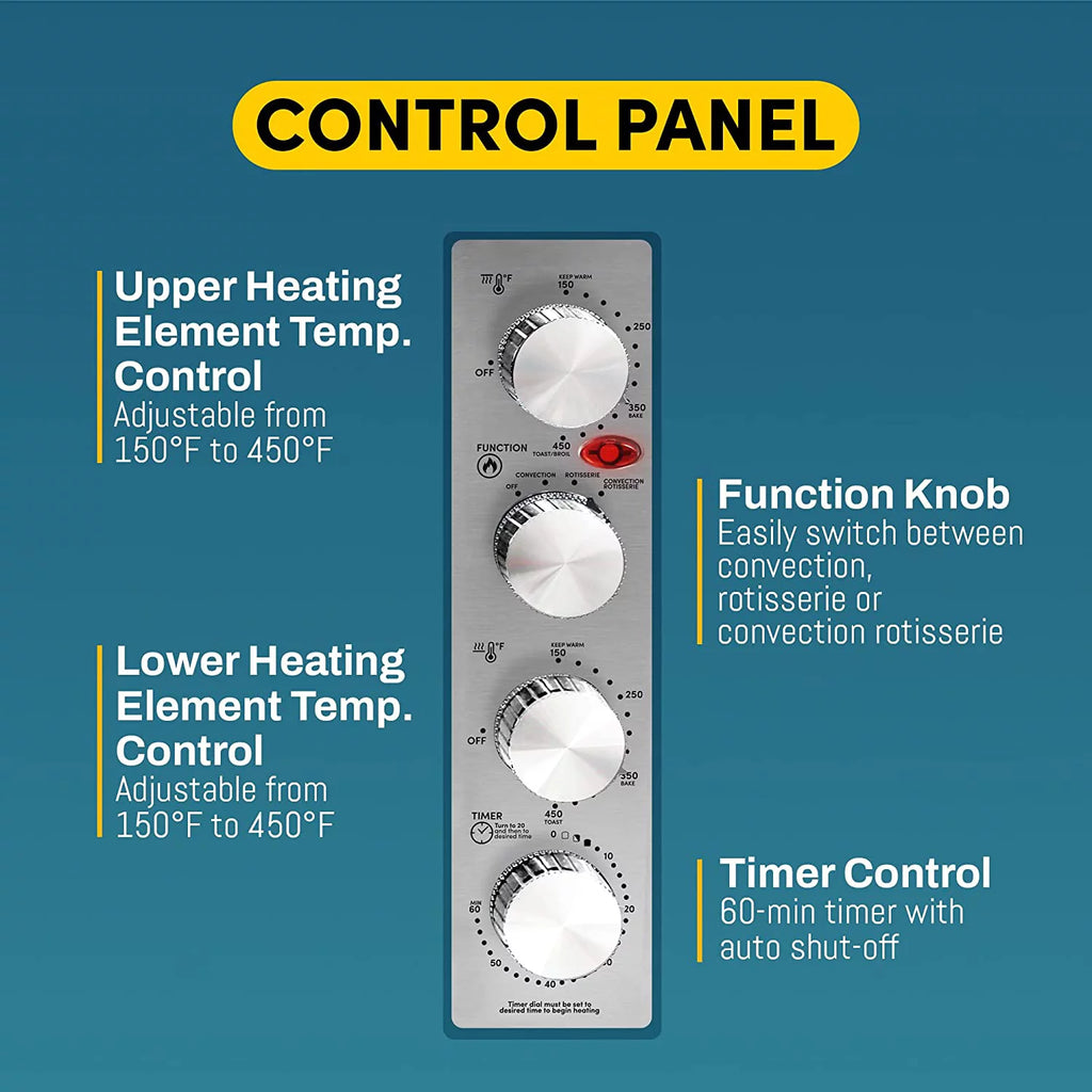 47.5Qt Convection Oven with 4 Control Knobs X3125