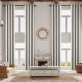Faux Linen Total Blackout Extra Long Curtain, 52 x 144 Inch, 1 Panel, Silver White K573
