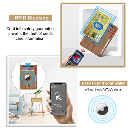 Minimalist Genuine Leather Airtag Wallet Case W29152