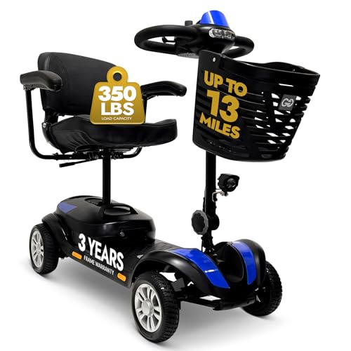 350 lbs Capacity Lithium Battery Powered Foldable Electric Mobility Scooter D607827
