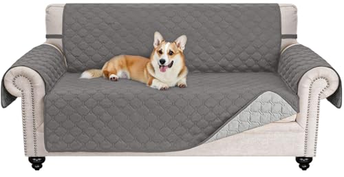Oversized Sofa Slipcover Dark Grey Light Grey V224